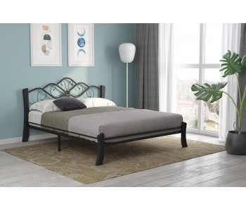 Кровать металлическая "Антея" чёрная 42.50 (Олмеко)